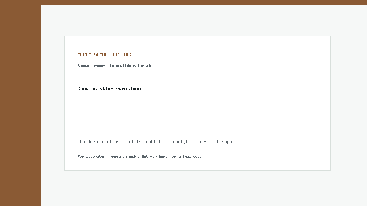 Common Documentation Questions When Ordering Research Peptides