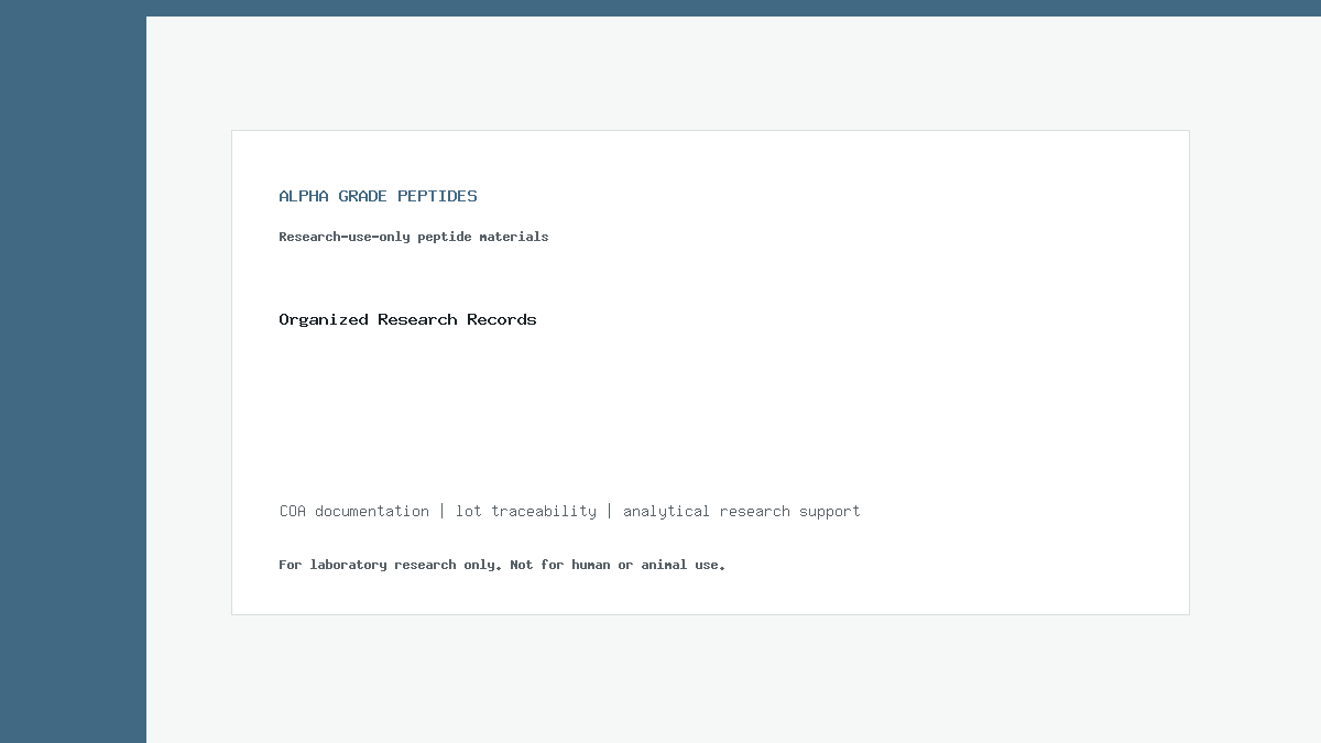 How to Organize Peptide Documentation for Internal Research Records